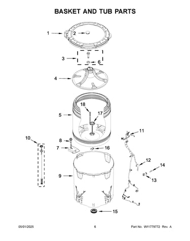 Basket and tub parts