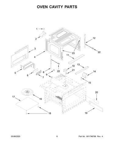 Oven cavity parts