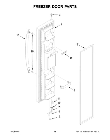 Freezer door parts