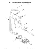Upper wash and rinse parts