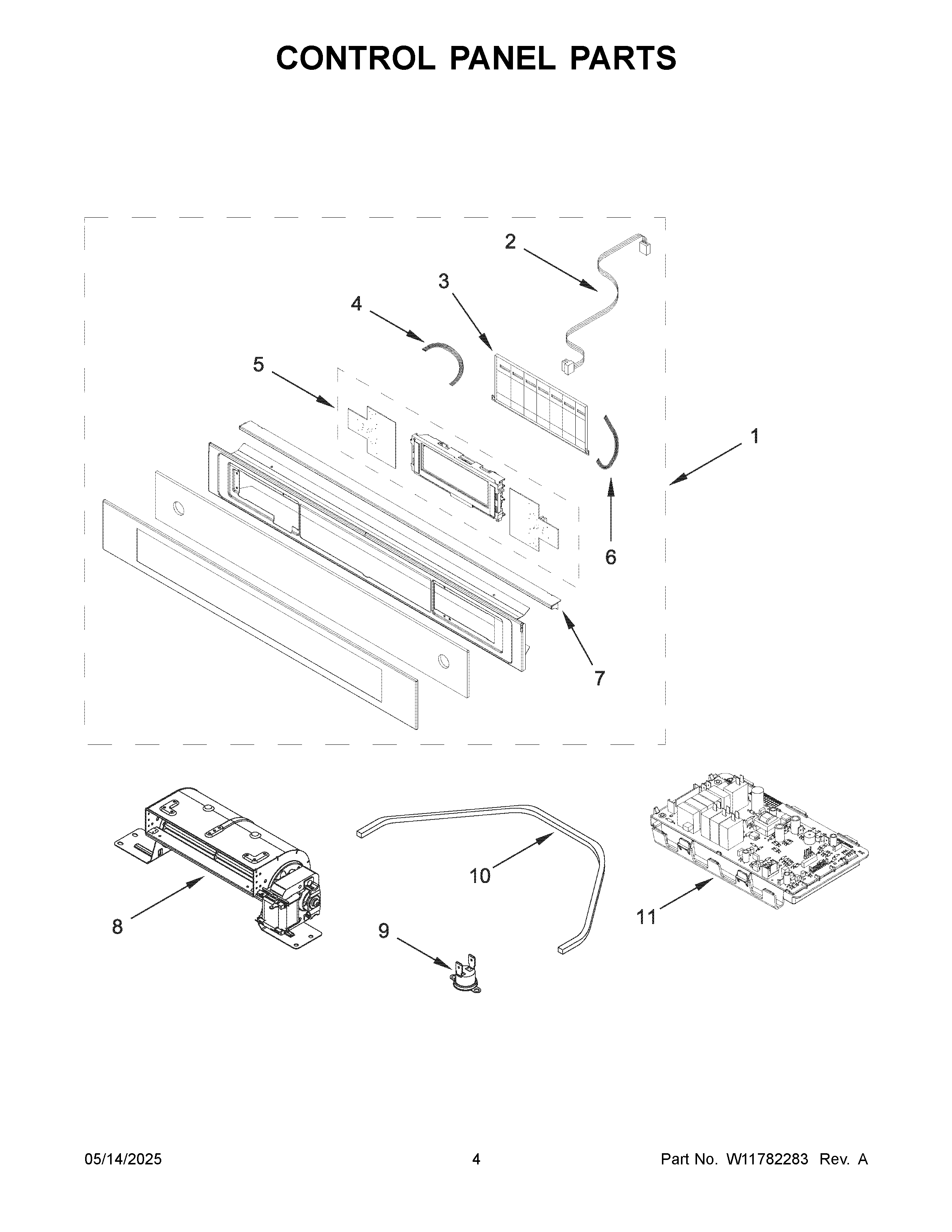 Control panel parts