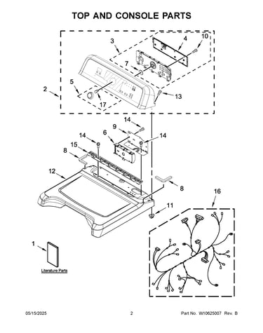 Top and console parts