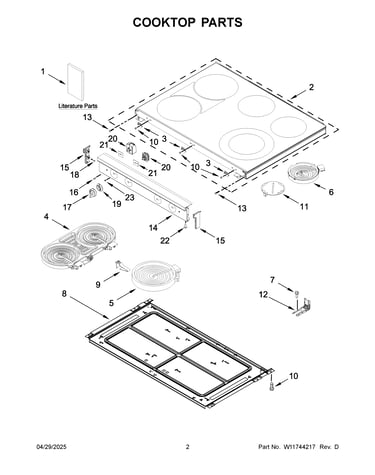 Cooktop parts