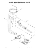 Upper wash and rinse parts