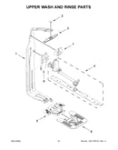 Upper wash and rinse parts