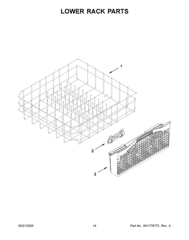Lower rack parts