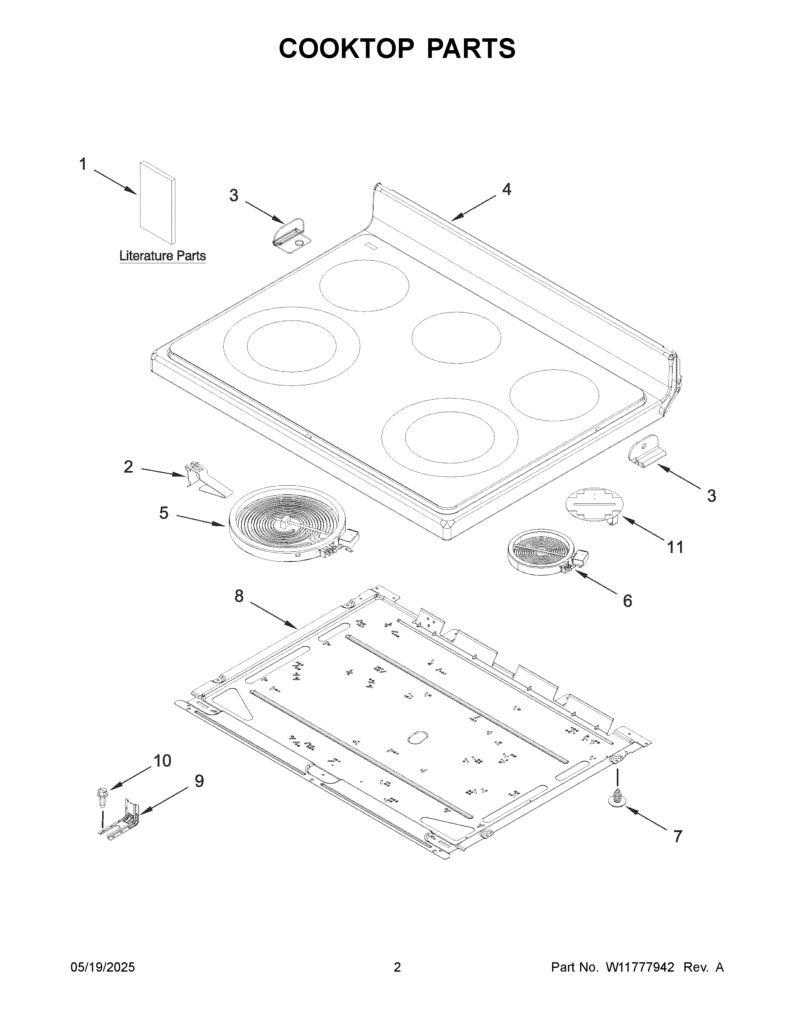 Cooktop parts