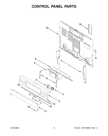 Control panel parts