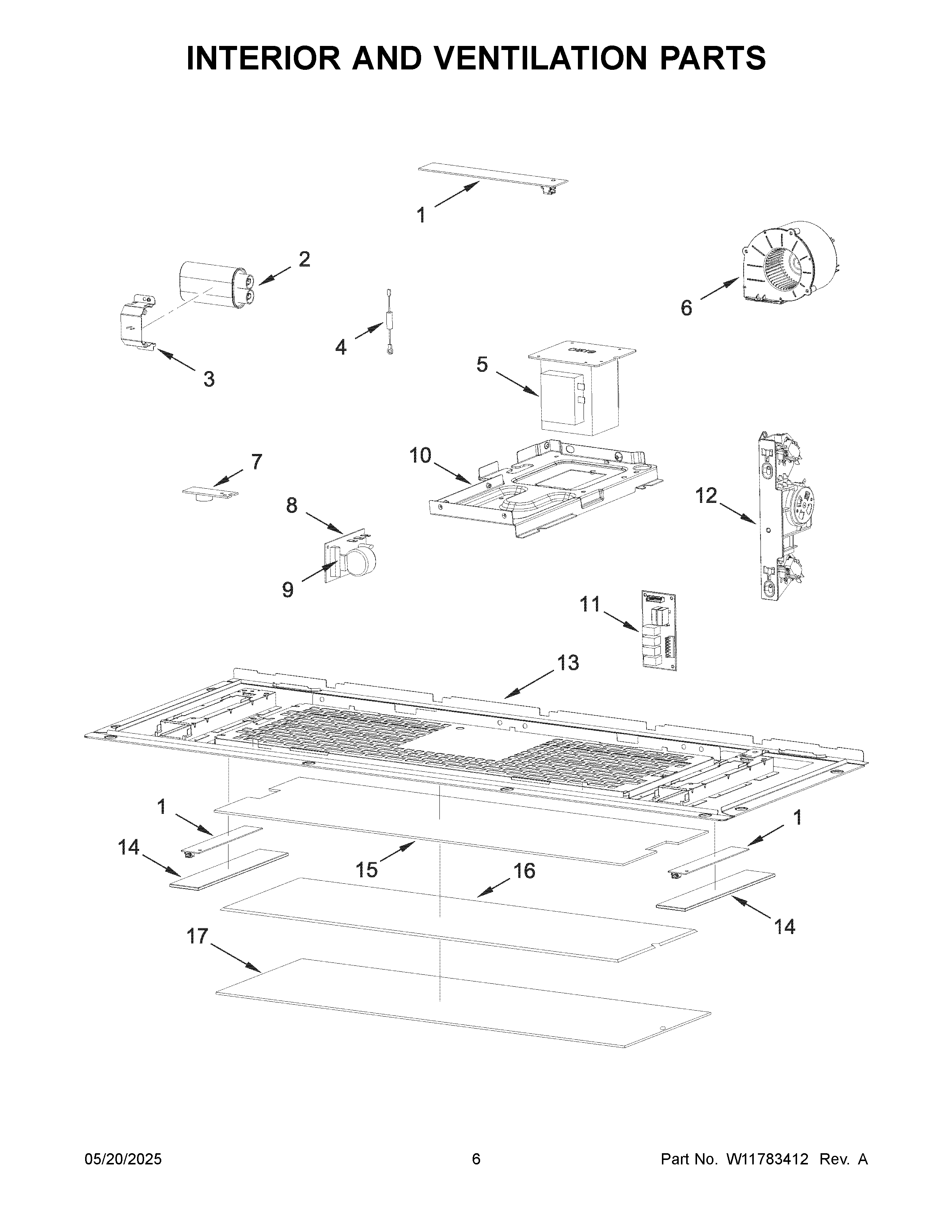 Interior and ventilation parts