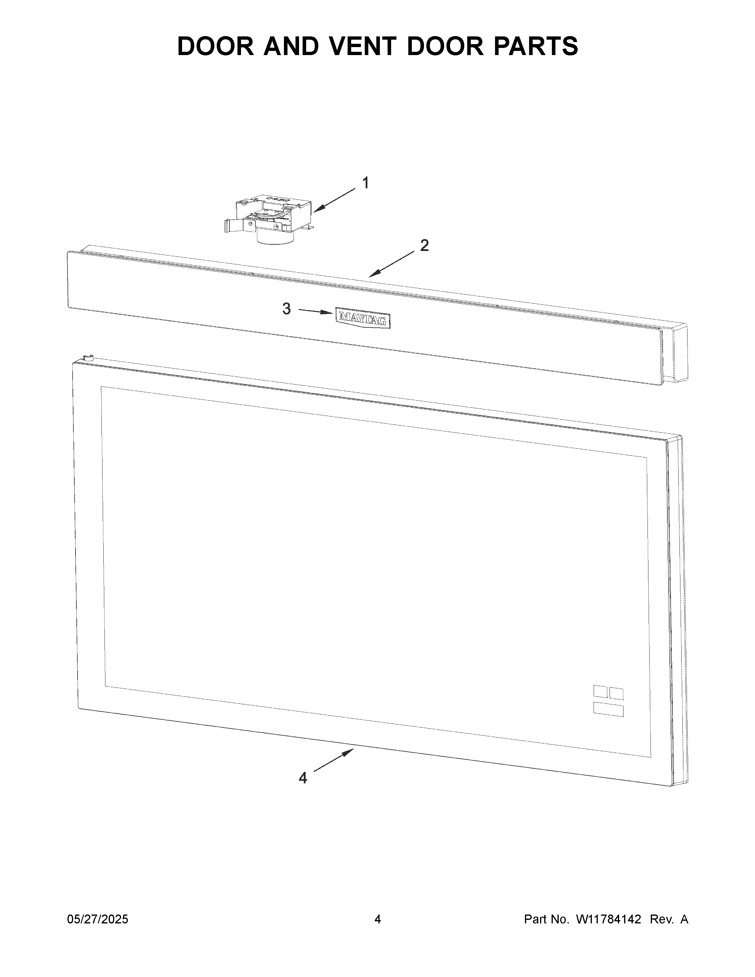 Door and vent door parts