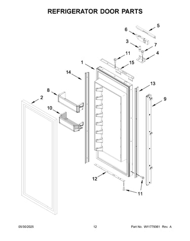 Refrigerator door parts
