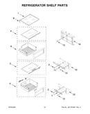 Refrigerator shelf parts