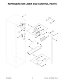 Refrigerator liner and control parts