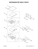 Refrigerator shelf parts