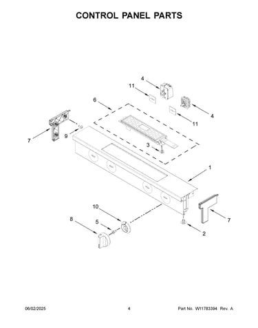 Control panel parts