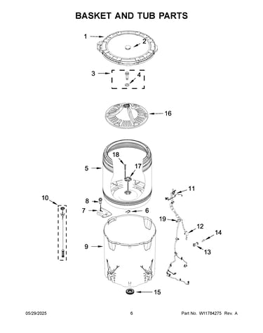 Basket and tub parts