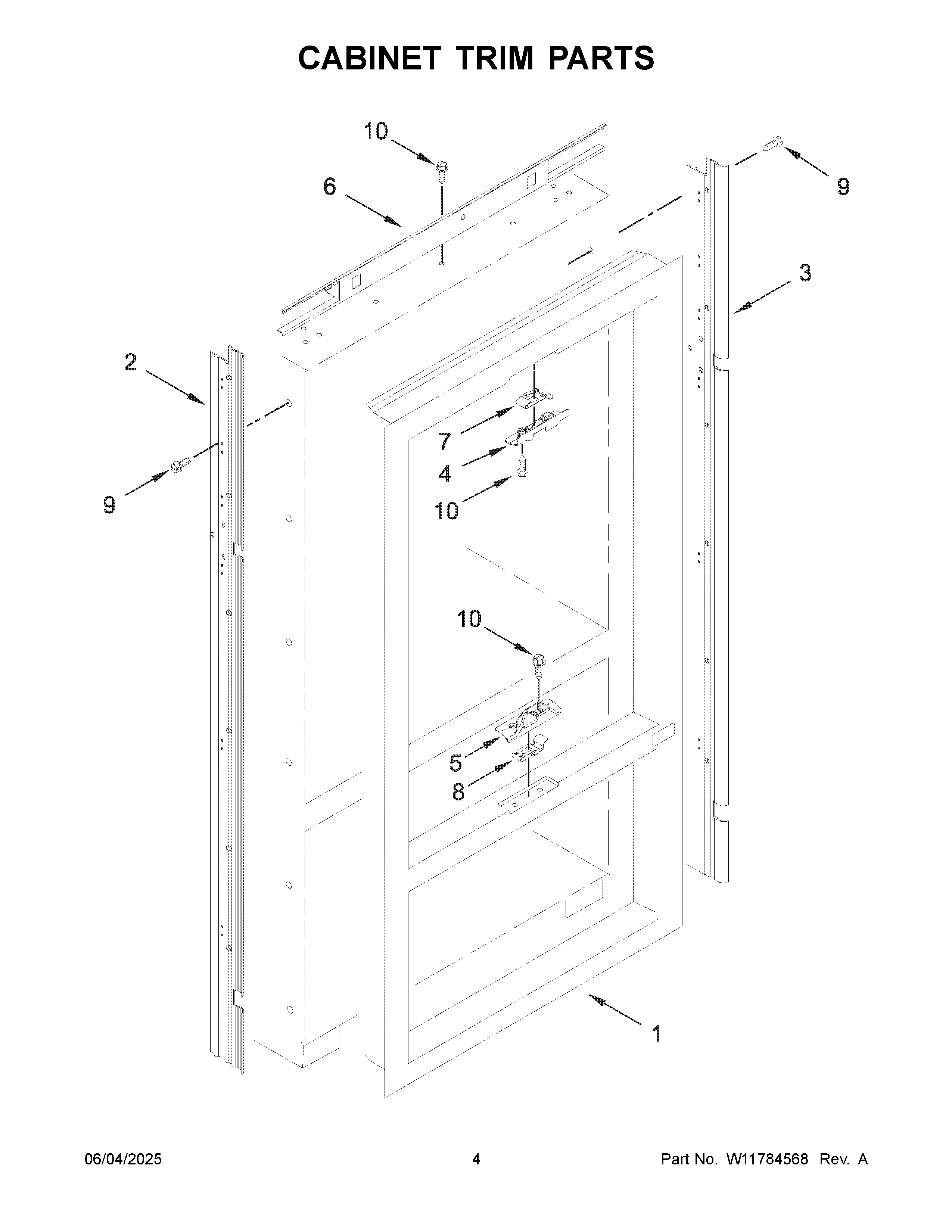 Cabinet trim parts