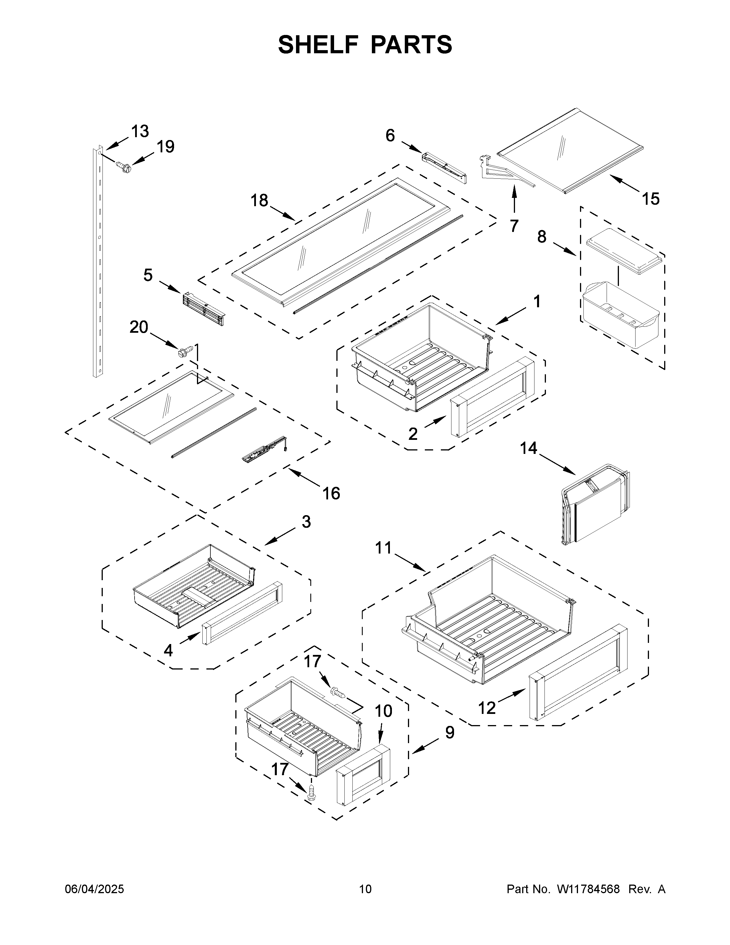 Shelf parts