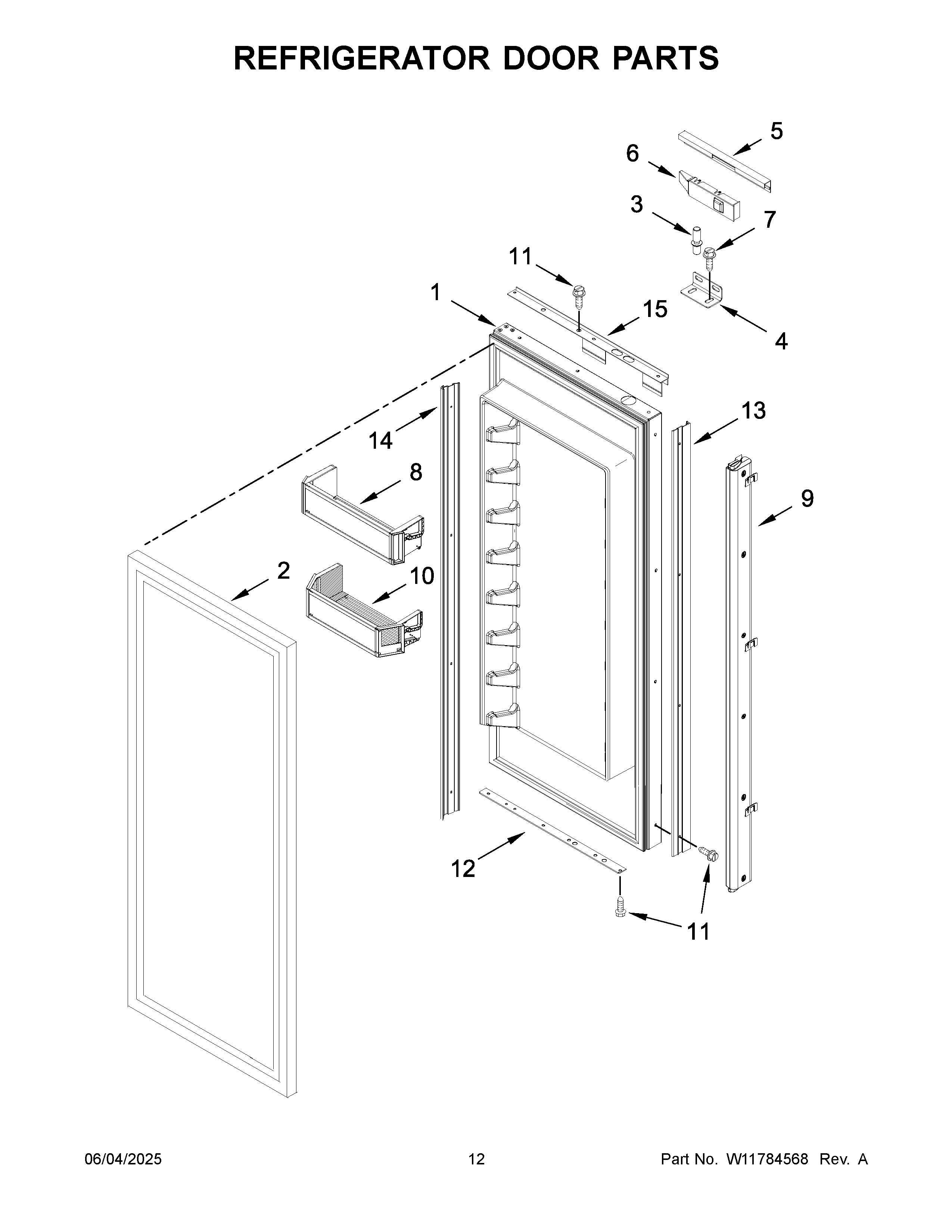Refrigerator door parts