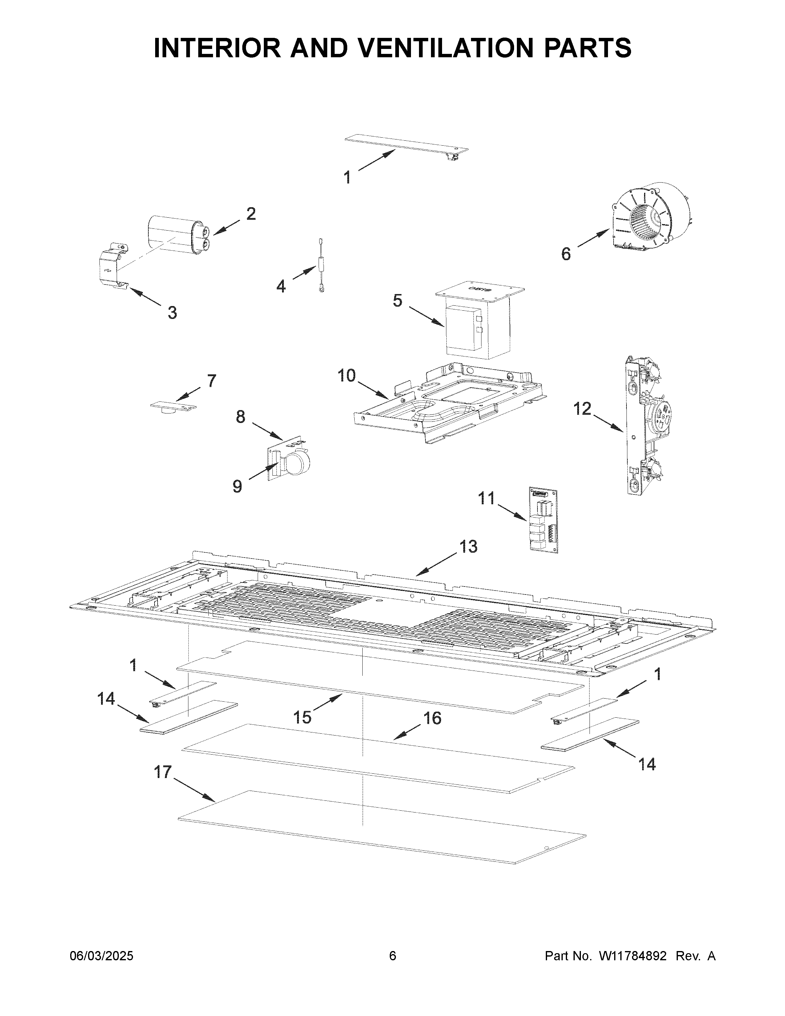 Interior and ventilation parts