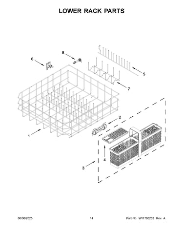 Lower rack parts