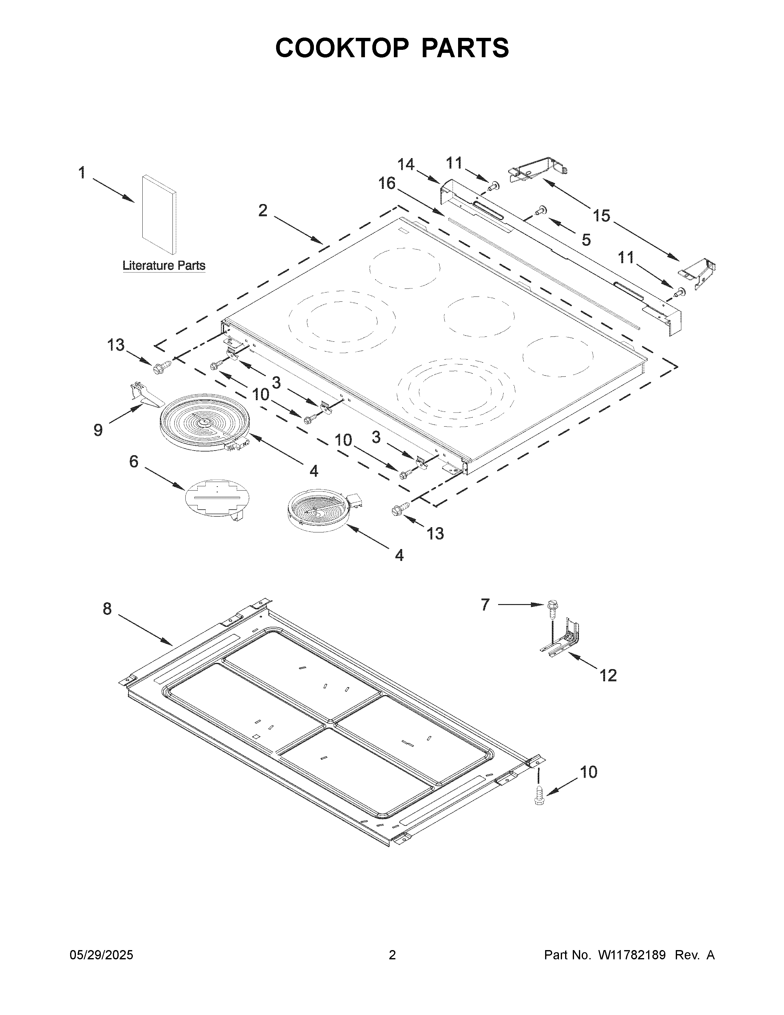 Cooktop parts