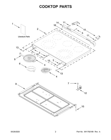 Cooktop parts