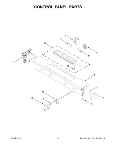 Control panel parts