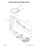 Upper wash and rinse parts
