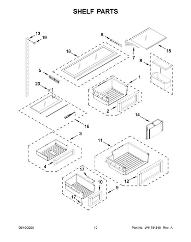 Shelf parts