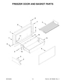 Freezer door and basket parts