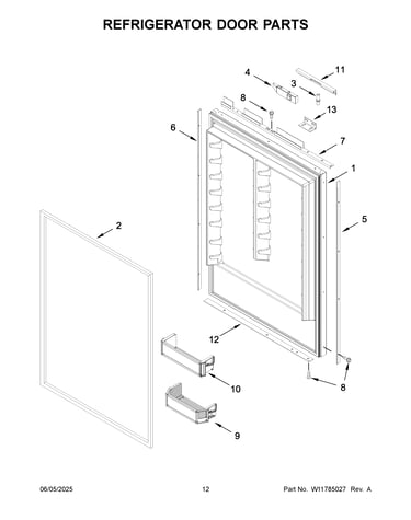 Refrigerator door parts