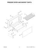 Freezer door and basket parts