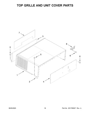 Top grille and unit cover parts