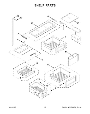 Shelf parts