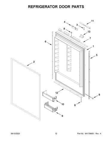 Refrigerator door parts