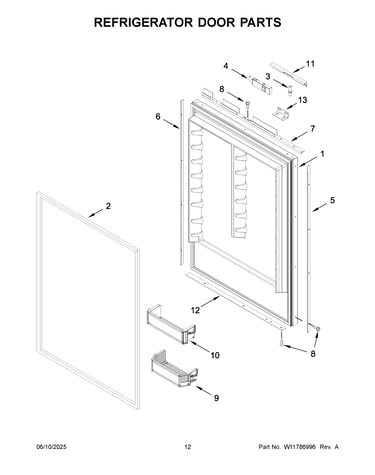 Refrigerator door parts