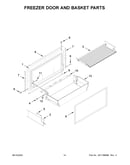 Freezer door and basket parts