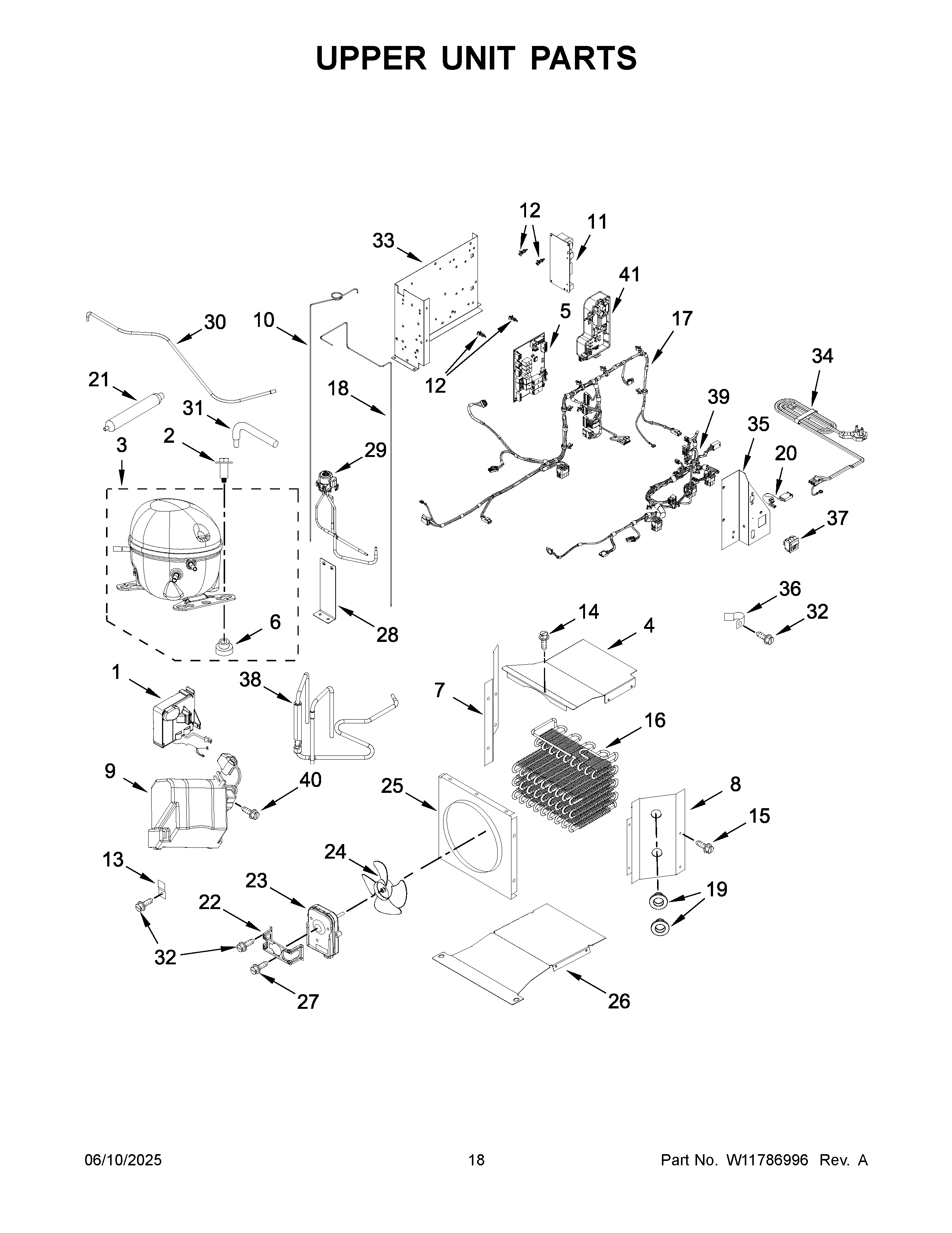 Upper unit parts