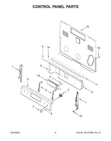 Control panel parts