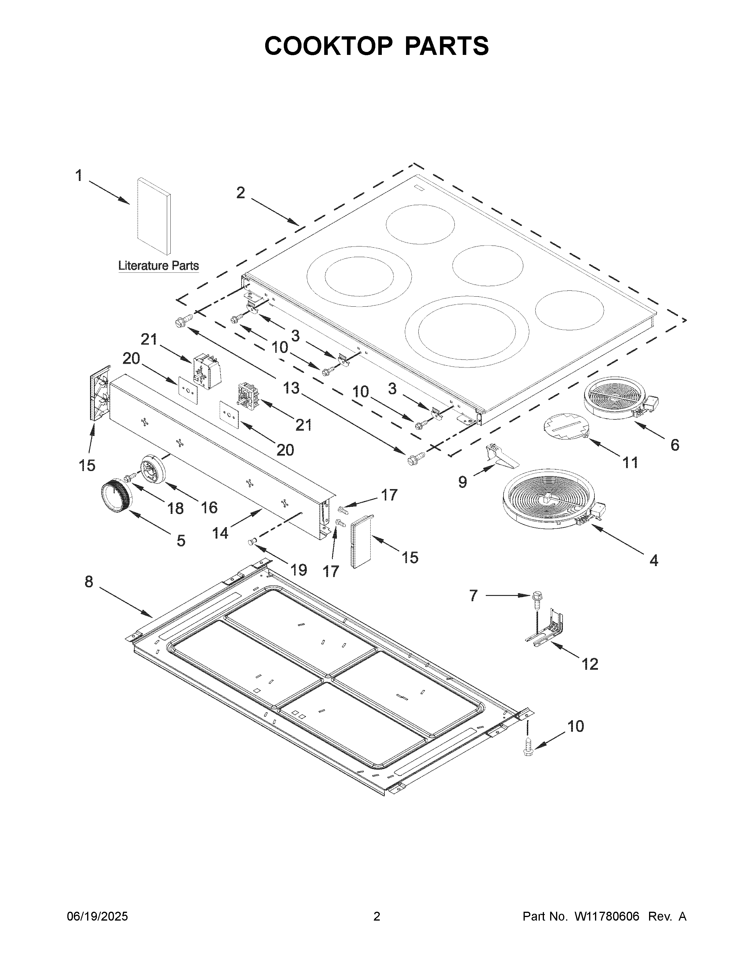 Cooktop parts