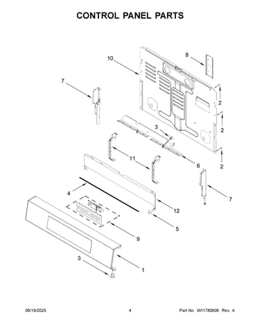 Control panel parts