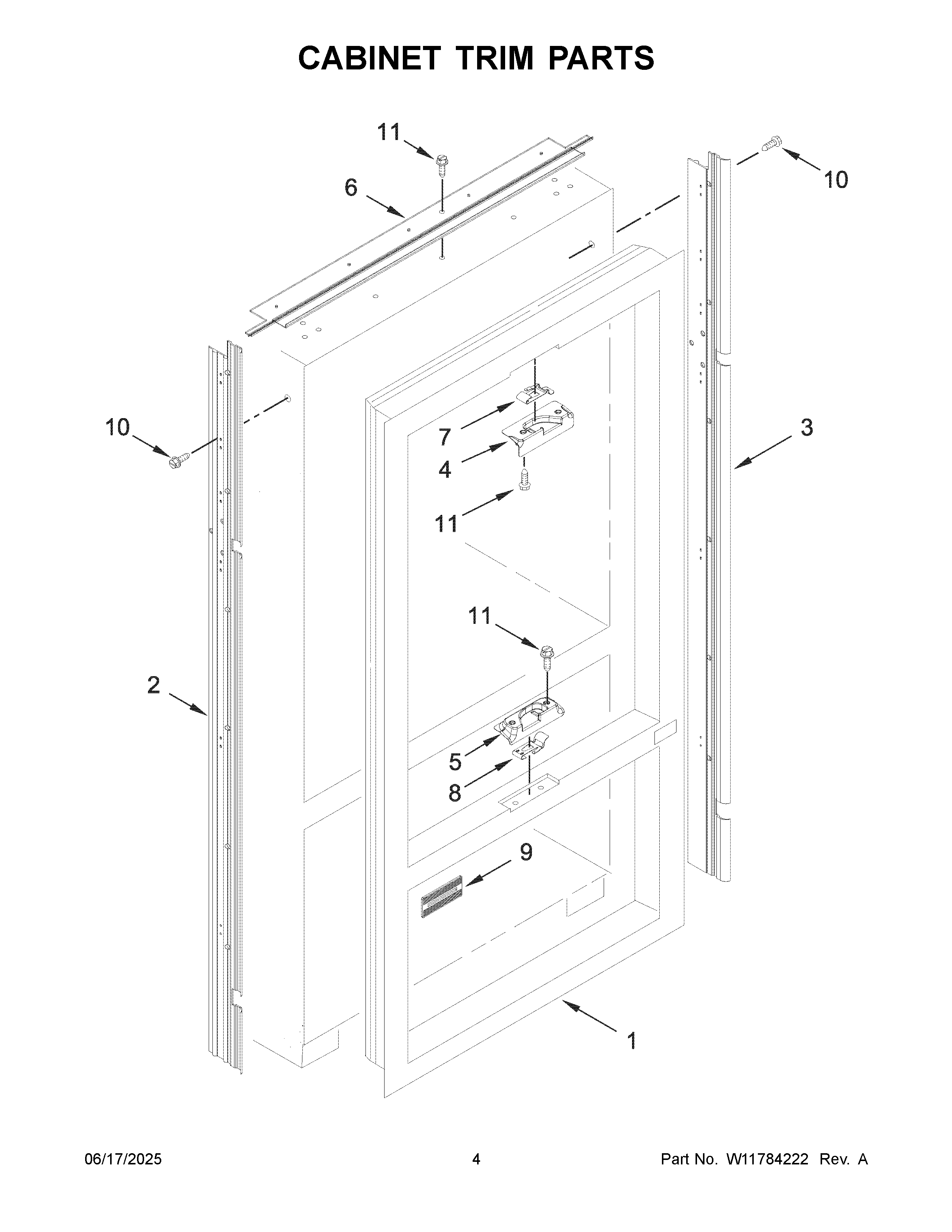 Cabinet trim parts