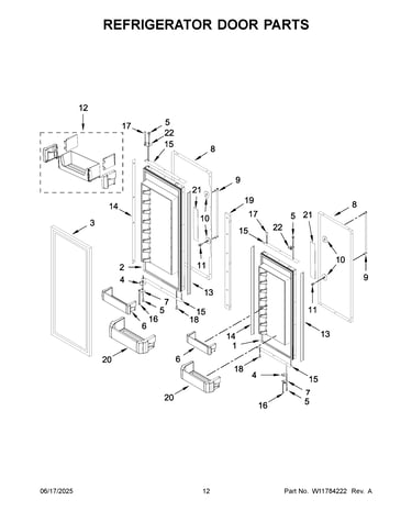 Refrigerator door parts