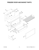 Freezer door and basket parts
