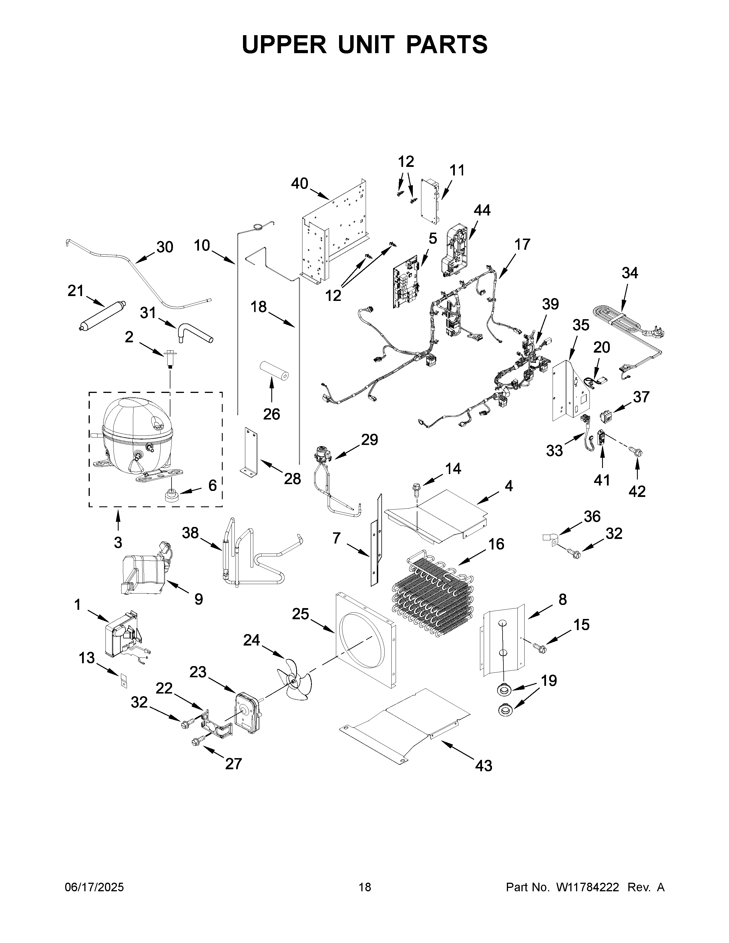 Upper unit parts