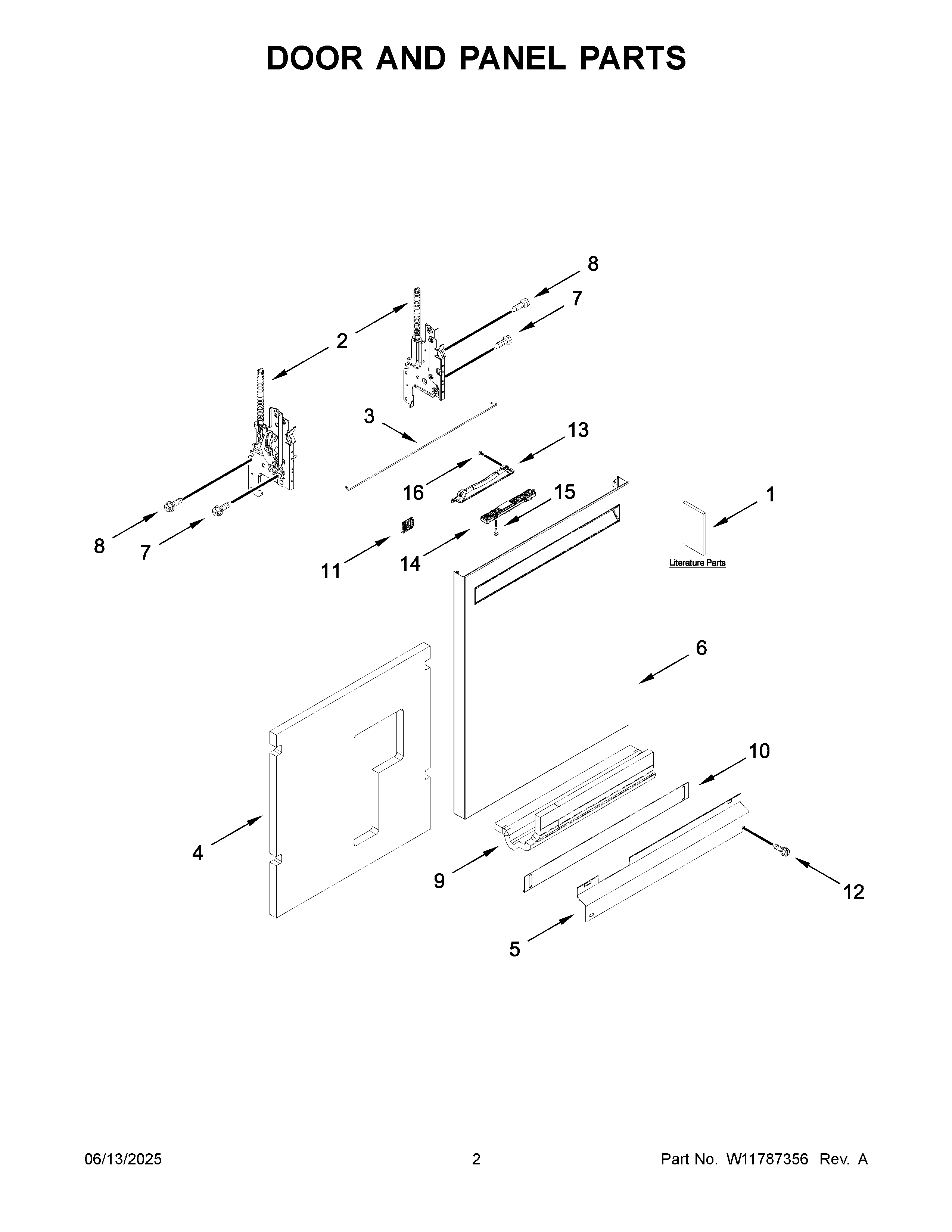 Door and panel parts