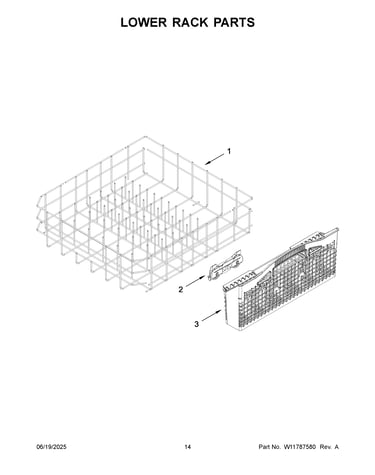 Lower rack parts