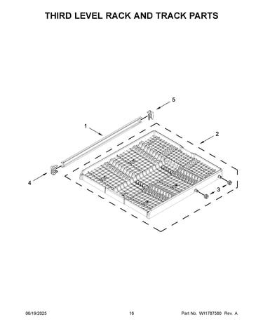Third level rack and track parts
