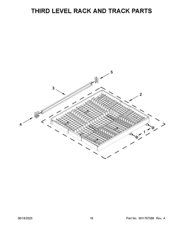 Third level rack and track parts